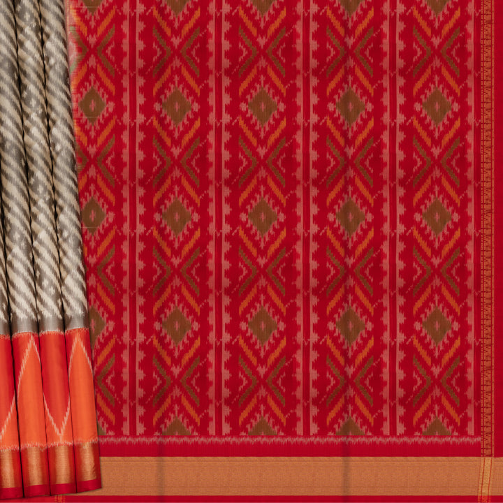 Handwoven Multi-colour Ikat Soft Silk Saree - 2693T012927DSC