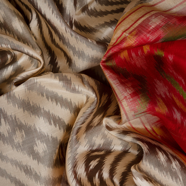 Handwoven Multi-colour Ikat Soft Silk Saree - 2693T012927DSC