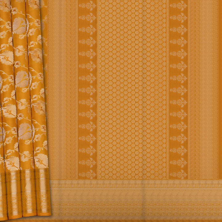 Handwoven Yellow Upadda Soft Silk Saree - 2695T012980DSC