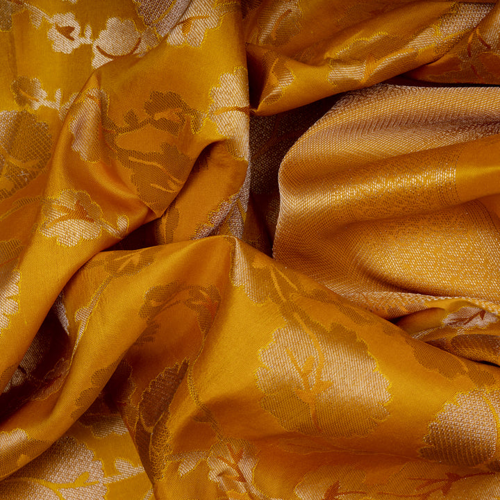 Handwoven Yellow Upadda Soft Silk Saree - 2695T012980DSC