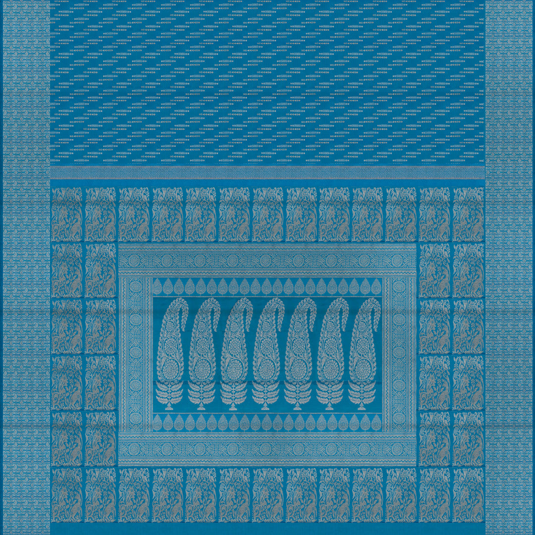 Handwoven Blue Upadda Soft Silk Saree - 2696T012976DSC
