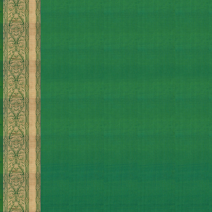 Handwoven Blue with Green Upadda Soft Silk Saree - 2700T012982DSC