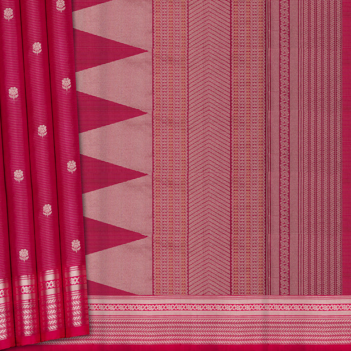 Handwoven Pink Upadda Soft Silk Saree - 2703T012879DSC