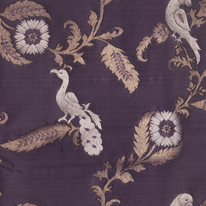 Handwoven Lavendar Upadda Soft Silk Saree - 2704T012887DSC
