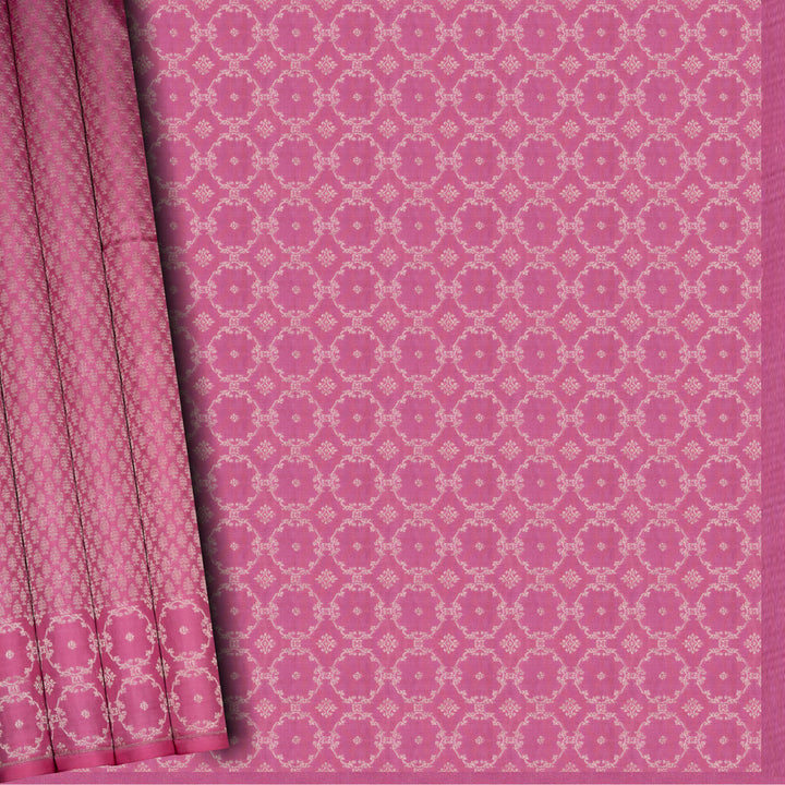 Handwoven Pink Uppada Soft Silk Saree - 2756T012959DSC