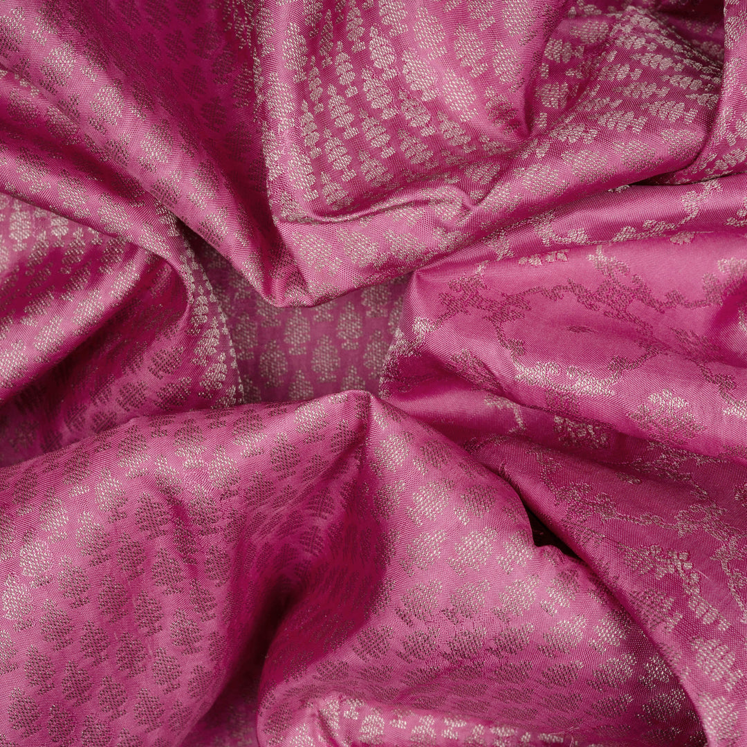 Handwoven Pink Uppada Soft Silk Saree - 2756T012959DSC