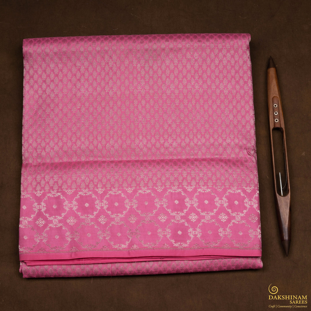 Handwoven Pink Uppada Soft Silk Saree - 2756T012959DSC