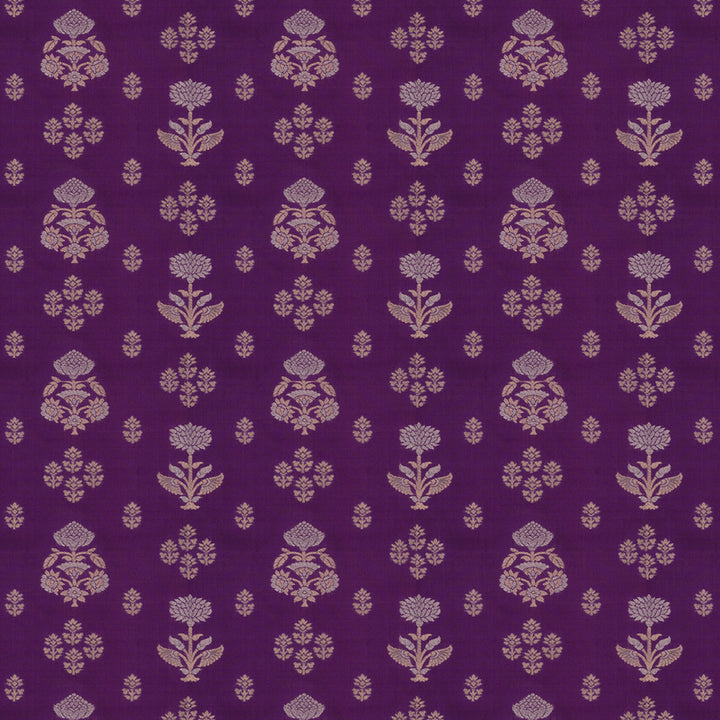 Handwoven Purple Uppada Soft Silk Saree - 2758T012981DSC