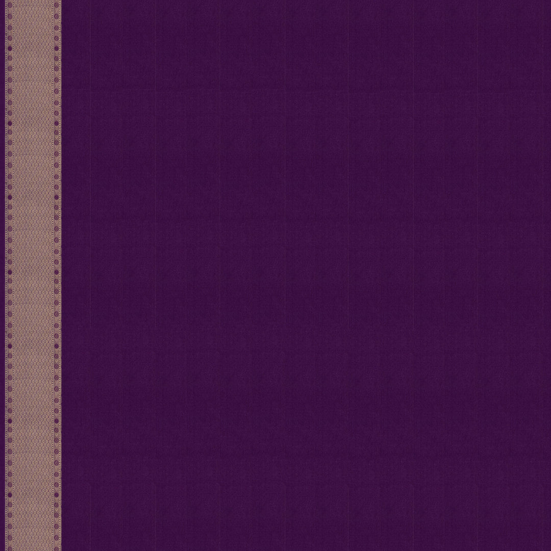Handwoven Purple Uppada Soft Silk Saree - 2758T012981DSC