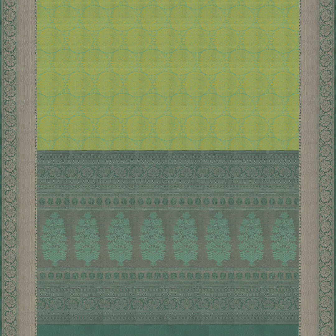 Handwoven Green Uppada Soft Silk Saree - 2760T012983DSC