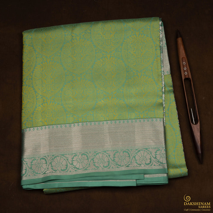 Handwoven Green Uppada Soft Silk Saree - 2760T012983DSC