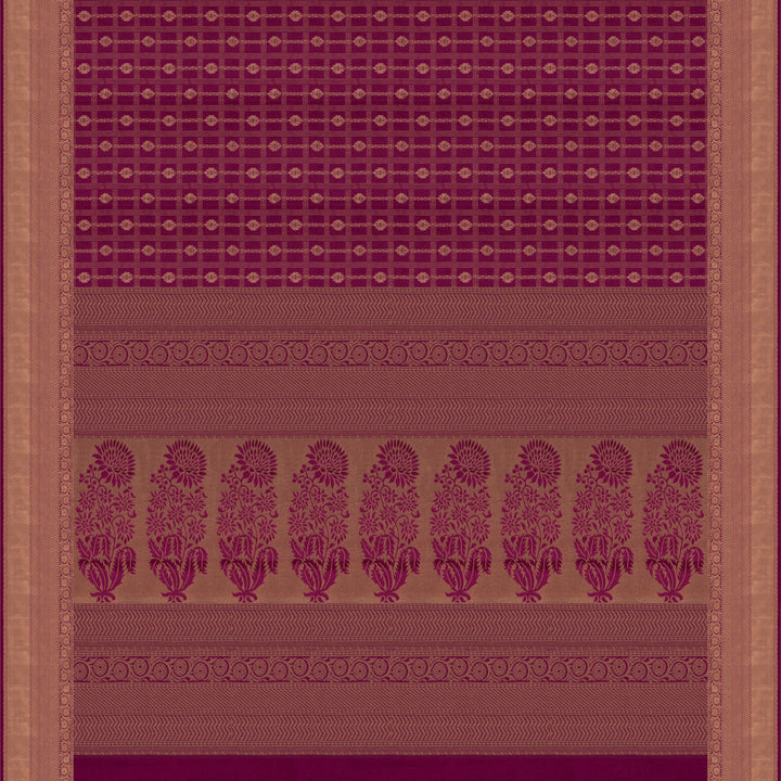 Handwoven Magenta Uppada Soft Silk Saree - 2761T012966DSC
