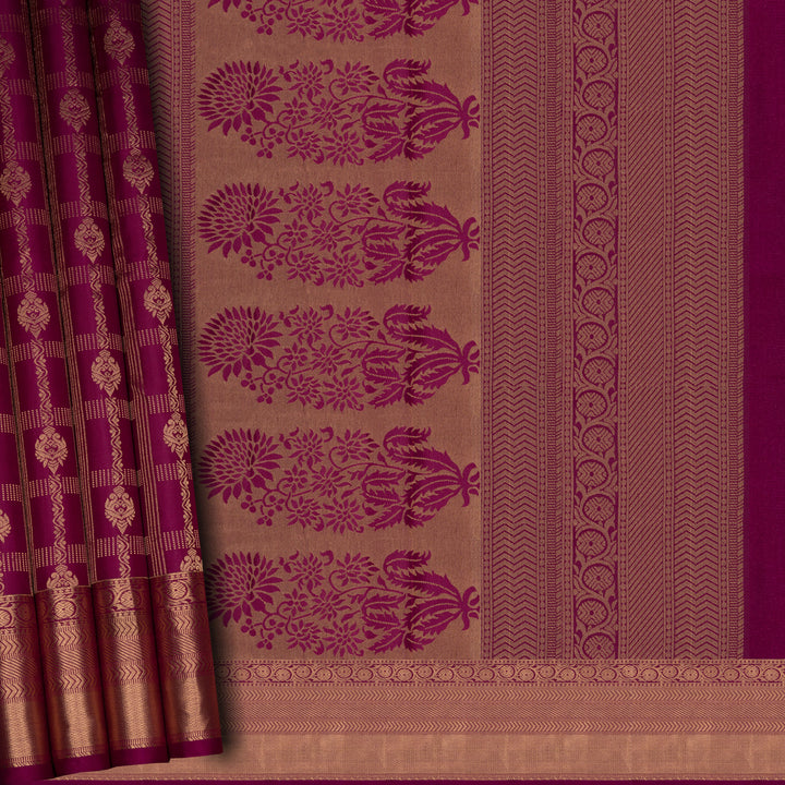 Handwoven Magenta Uppada Soft Silk Saree - 2761T012966DSC