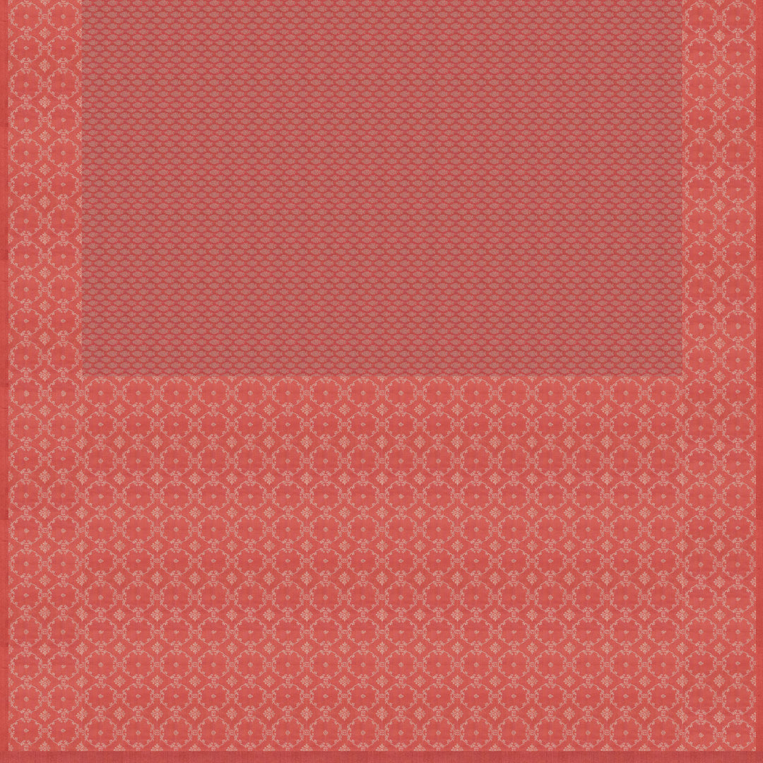 Handwoven Peach Uppada Soft Silk Saree - 2762T012963DSC