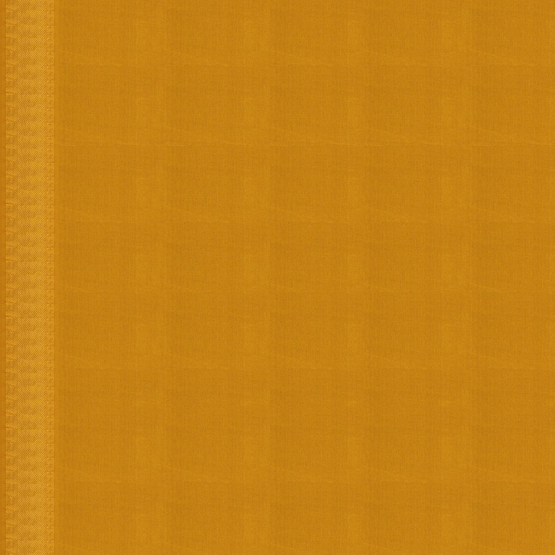 Handwoven Orange with Yellow Kanjivaram Silk Saree - 2676T013038DSC