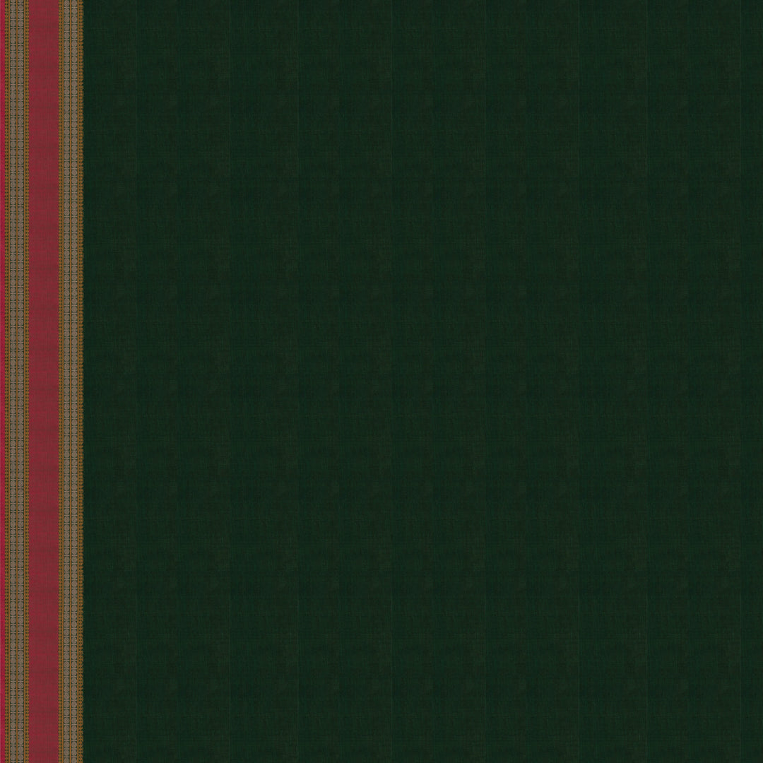 Handwoven Green with Pink Kanjivaram Cotton Saree - 2689T013316DSC