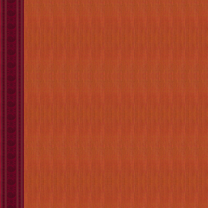 Handwoven Orange with Pink Kanjivaram Cotton Saree - 2721T013307DSC