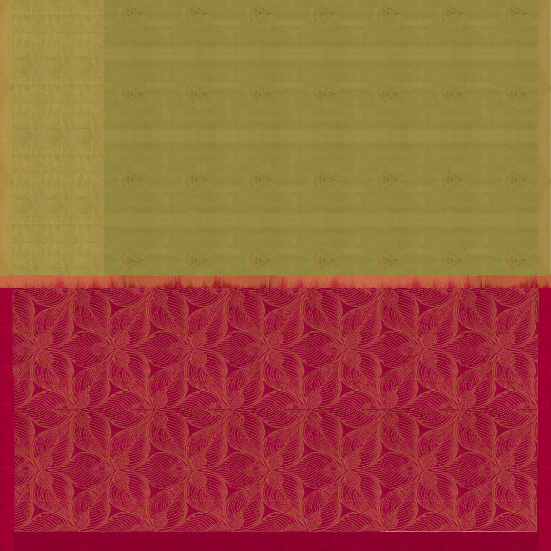 Handwoven Green with Pink Soft Silk Saree - 2731T013114DSC