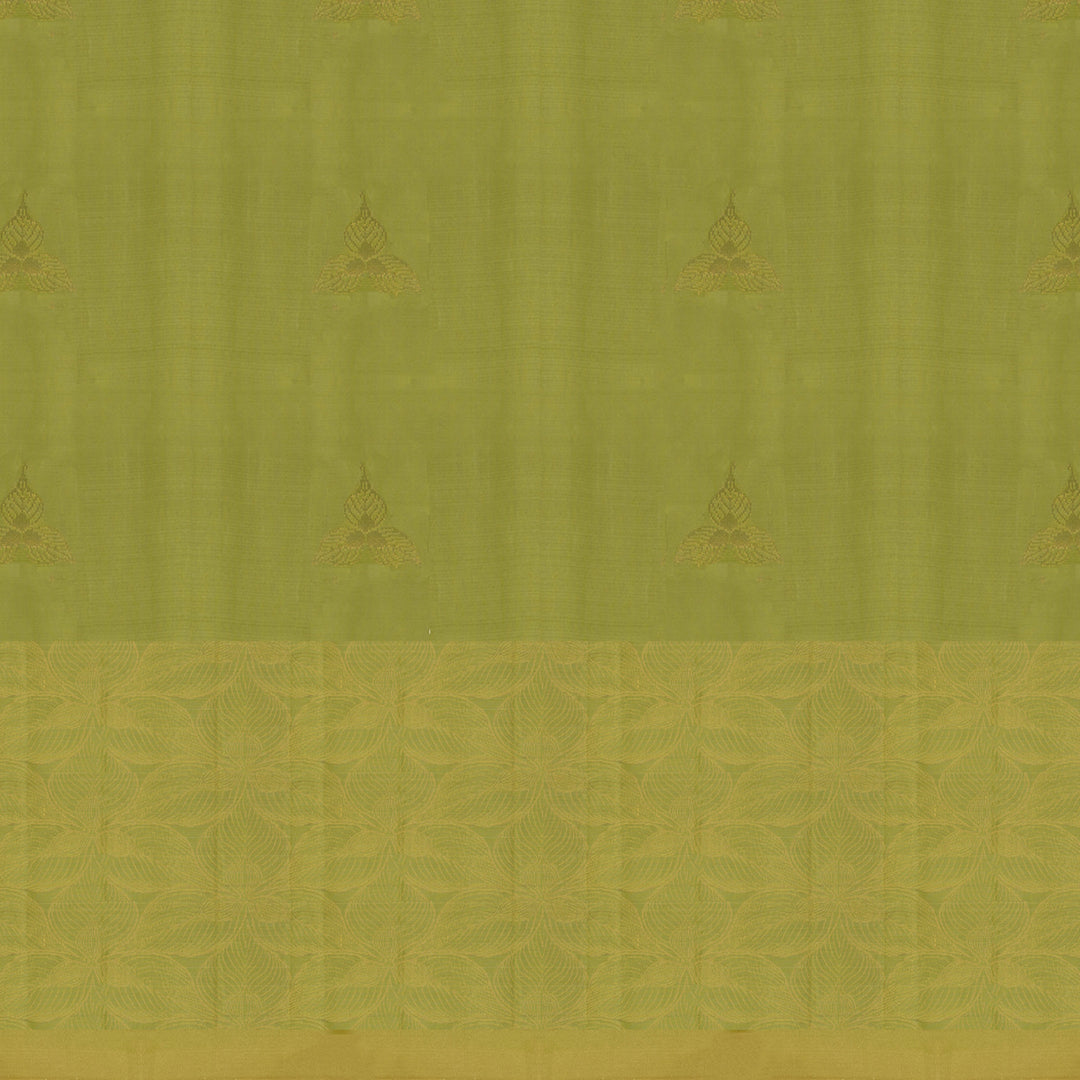 Handwoven Green with Pink Soft Silk Saree - 2731T013114DSC