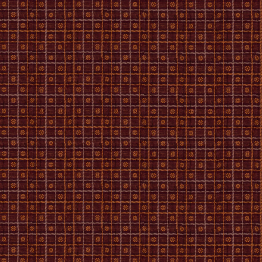 Handwoven Maroon with Peach Pink Kanjivaram Cotton Saree - 2748T013317DSC
