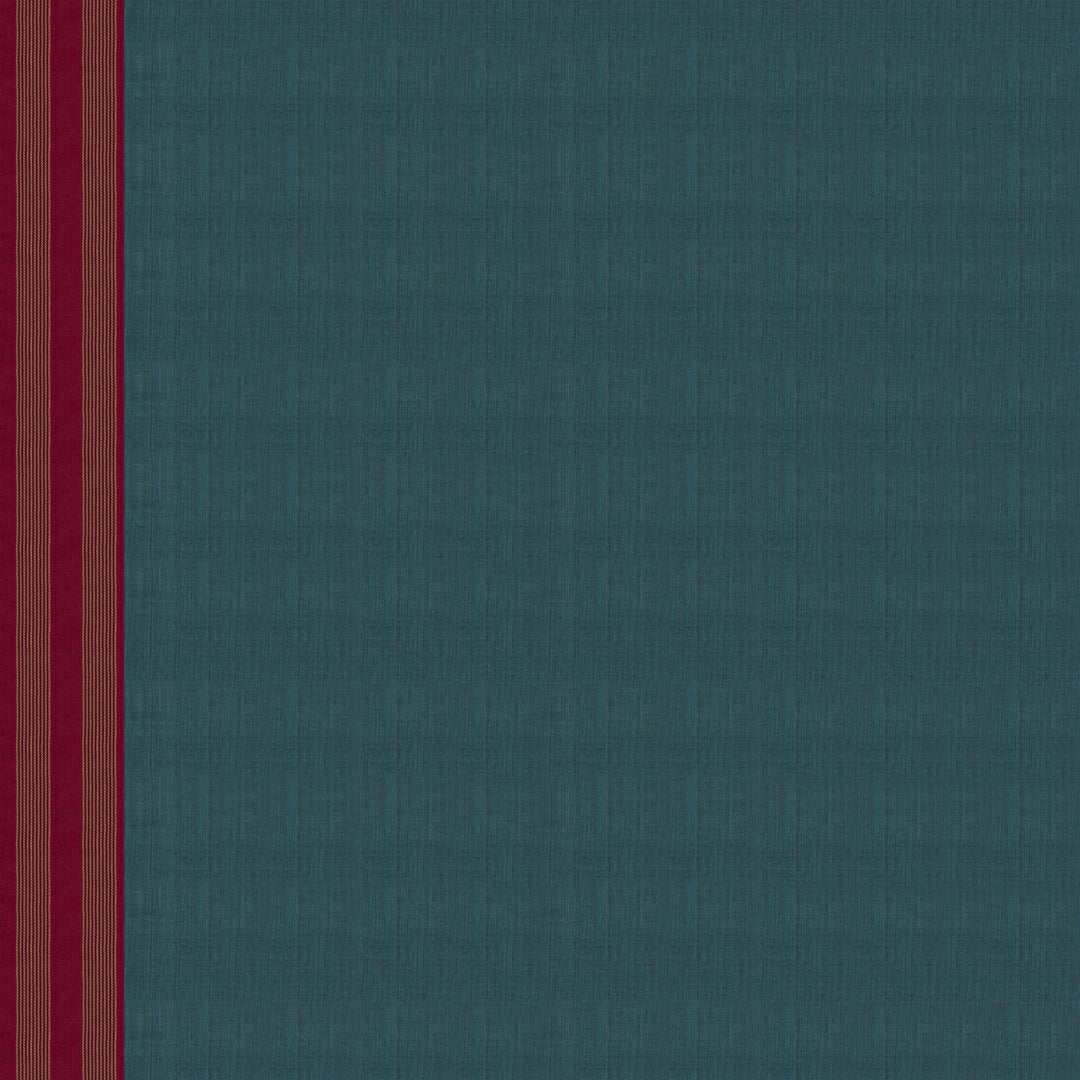 Handwoven Teal blue with Pink Kanjivaram Cotton Saree - 2707T013305DSC