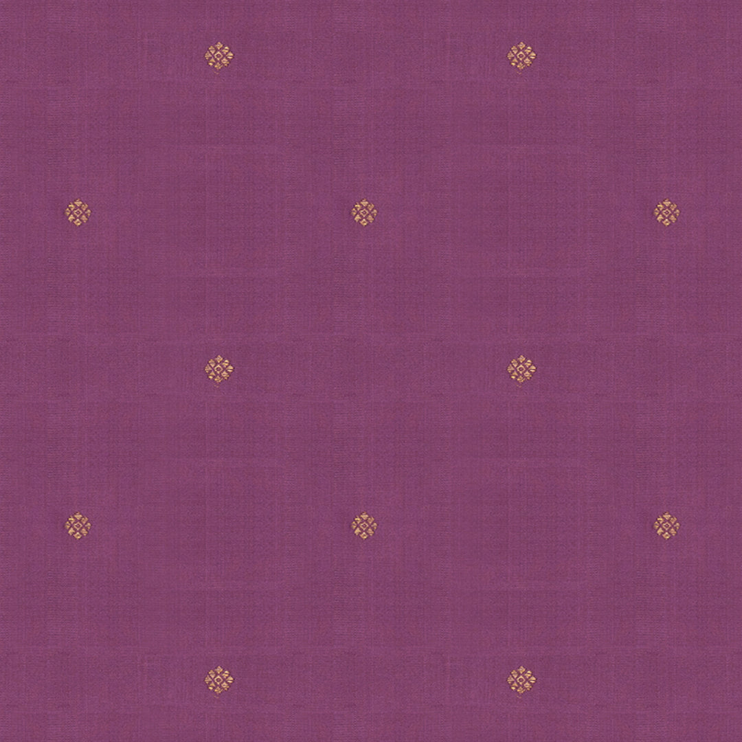 Handwoven Lavendar with Black Kanjivaram Silk Saree - 2713T012561DSC