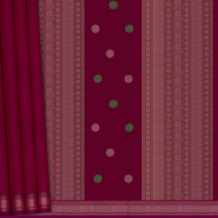 Handwoven Pink Kanjivaram Cotton Saree - 2727T013321DSC