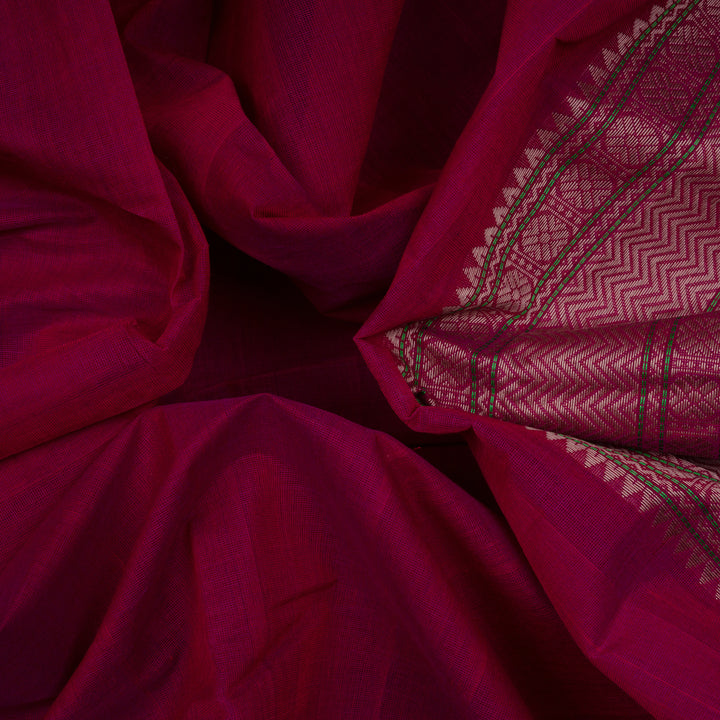 Handwoven Pink Kanjivaram Cotton Saree - 2727T013321DSC