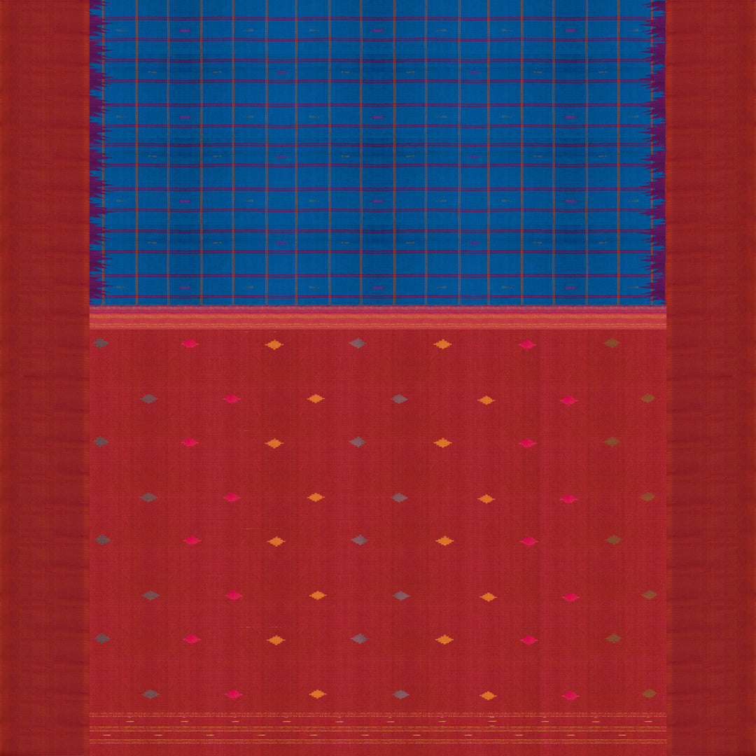 Pallu of Handwoven Gadwal Silk Saree