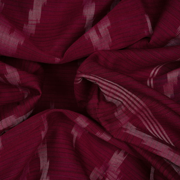Closeup of Handwoven Cotton Ikat Saree