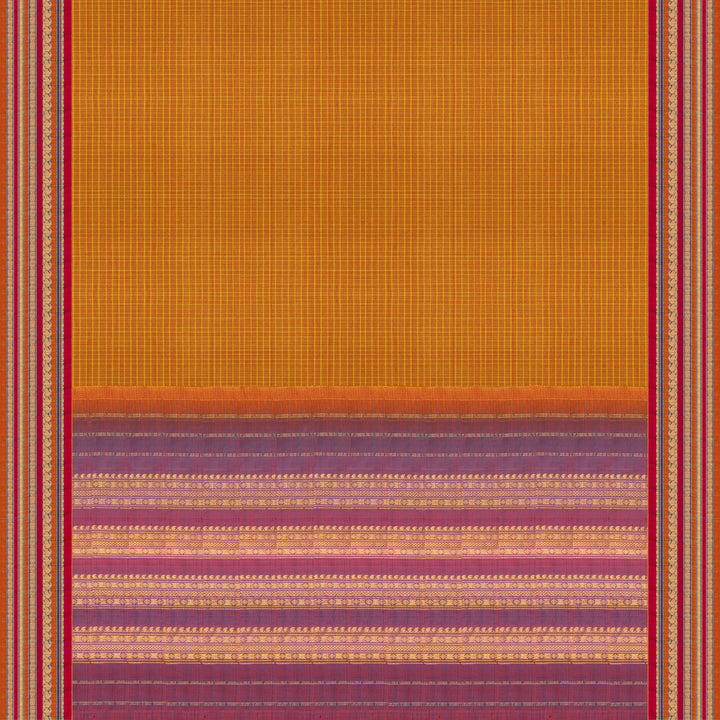 Pallu of handwoven Gadwal Silk Cotton Saree