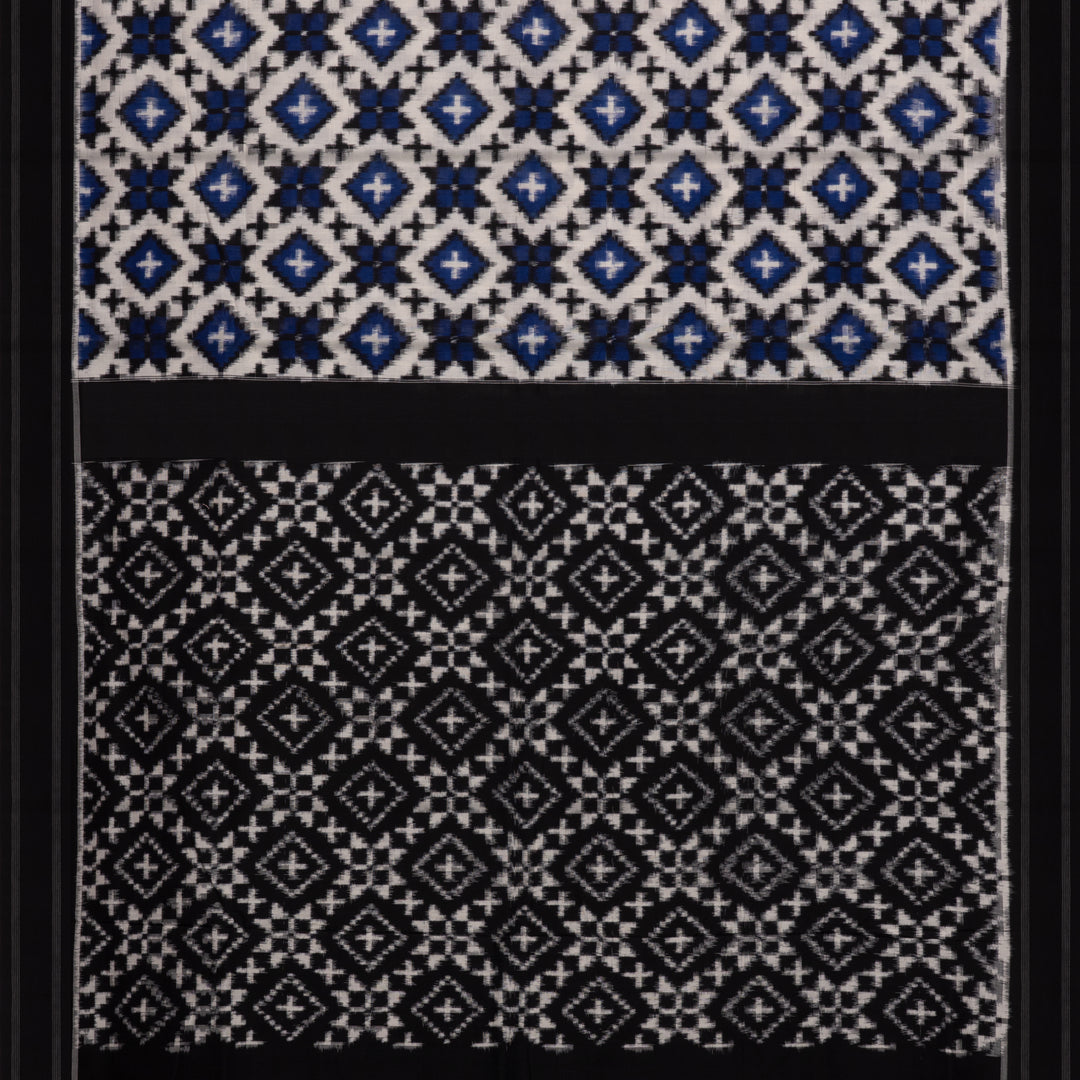 Pallu of Handwoven Ikat Cotton Saree