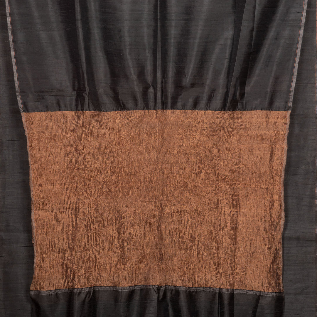 Pallu of Handwoven Dupion Soft Silk Saree