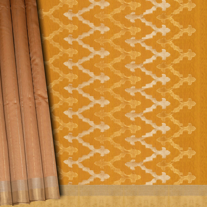 Pleats/body of Handwoven Silk Cotton Saree 