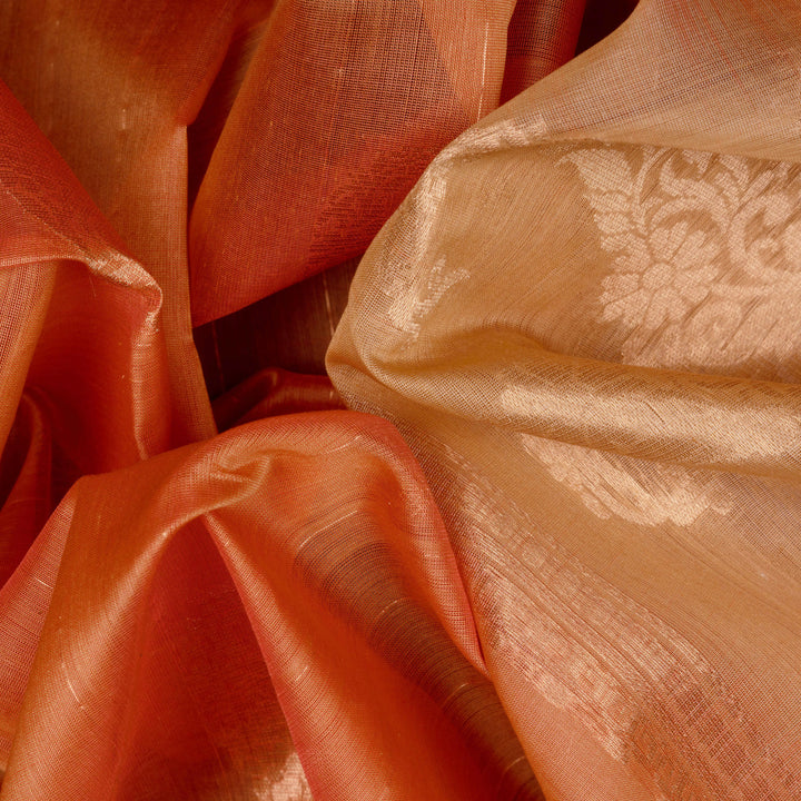 Closeup of Handwoven Silk Cotton Saree