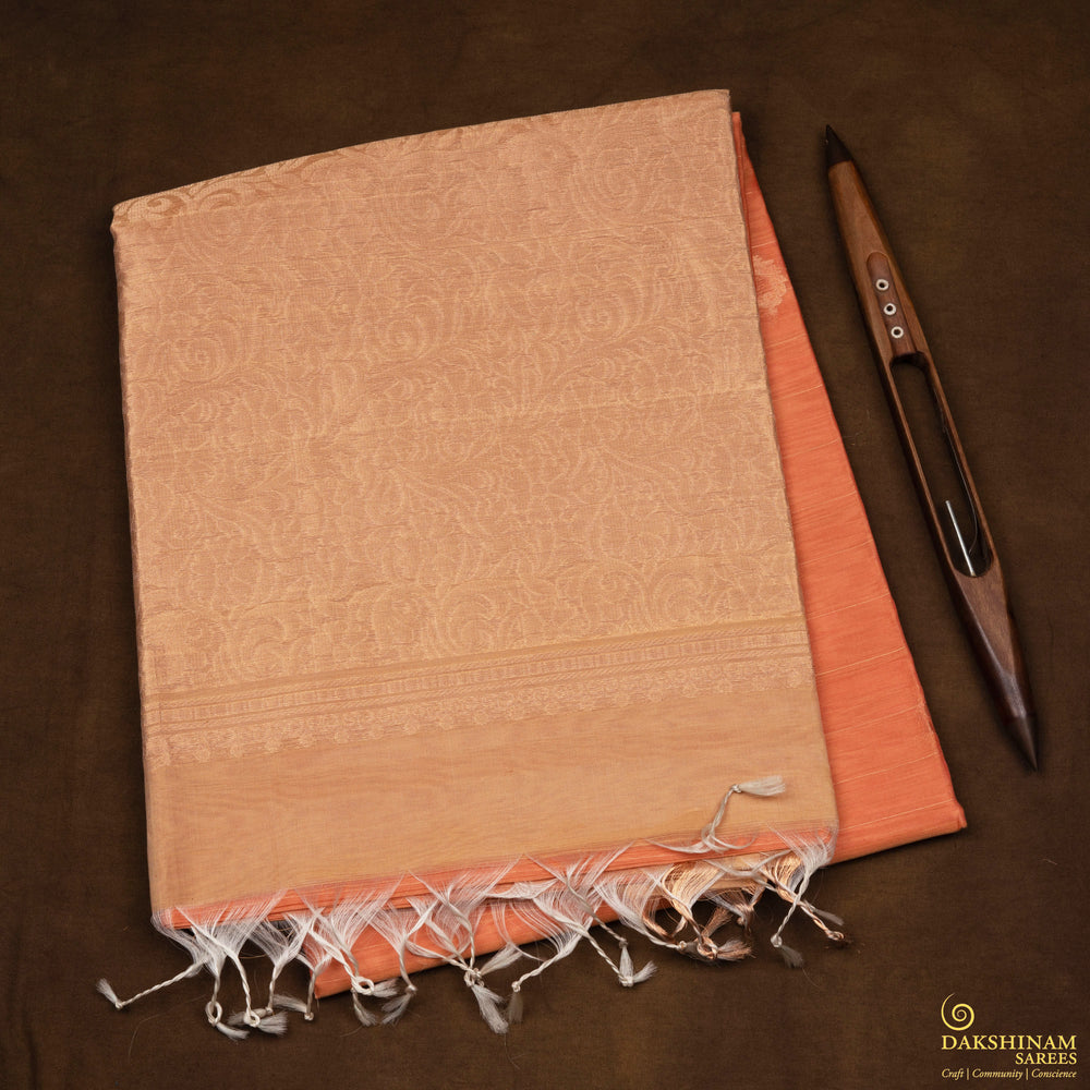 Folded Handwoven Silk Cotton Saree