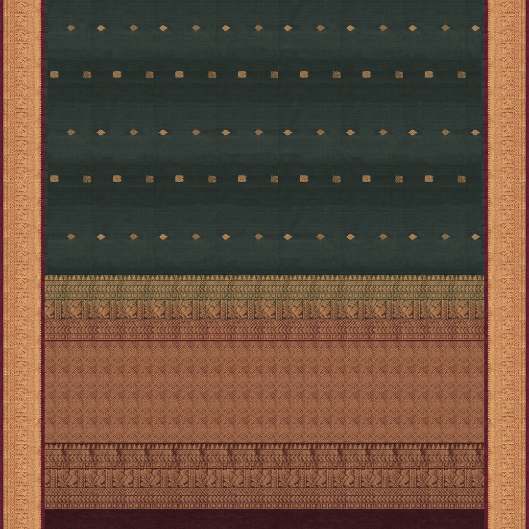 Pallu of Handwoven Silk Cotton Saree