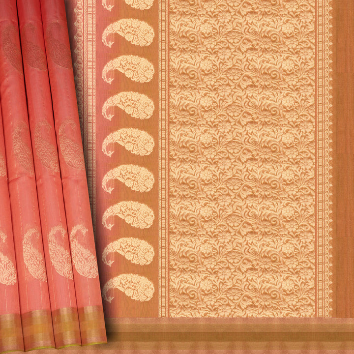 Pleats/body of Handwoven Silk Cotton Saree