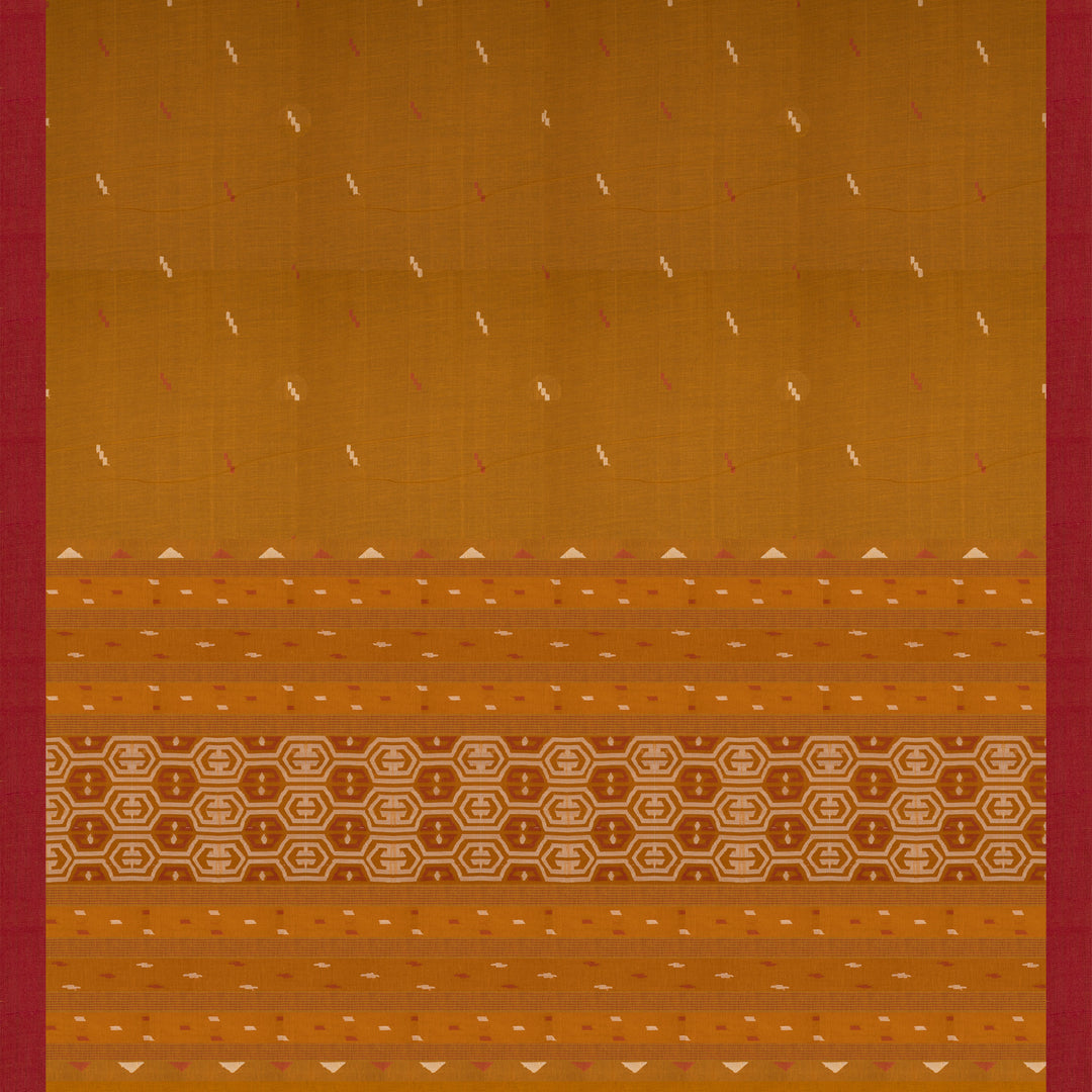Pallu of Handwoven Bengal Cotton Saree