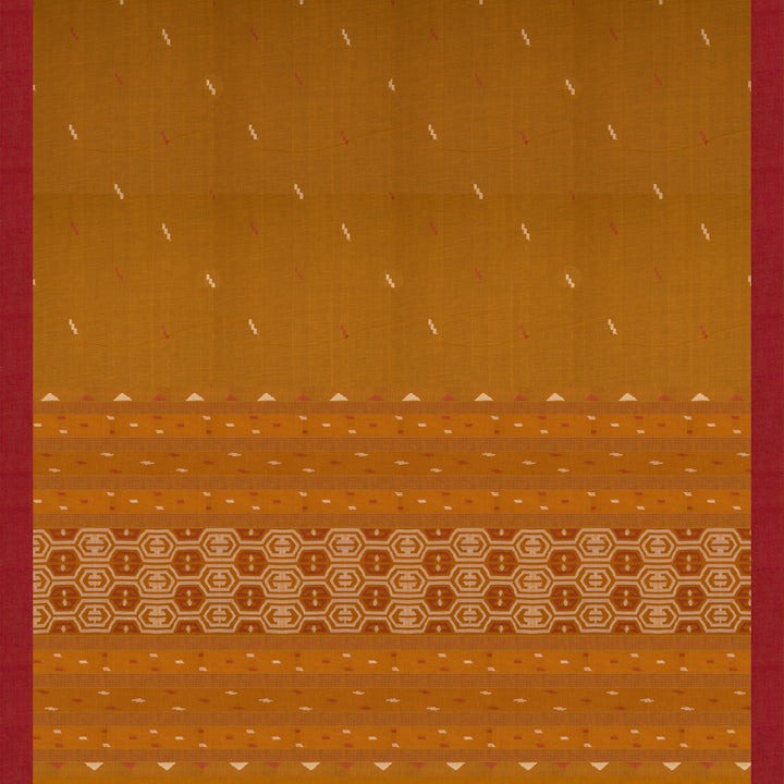 Pallu of Handwoven Bengal Cotton Saree