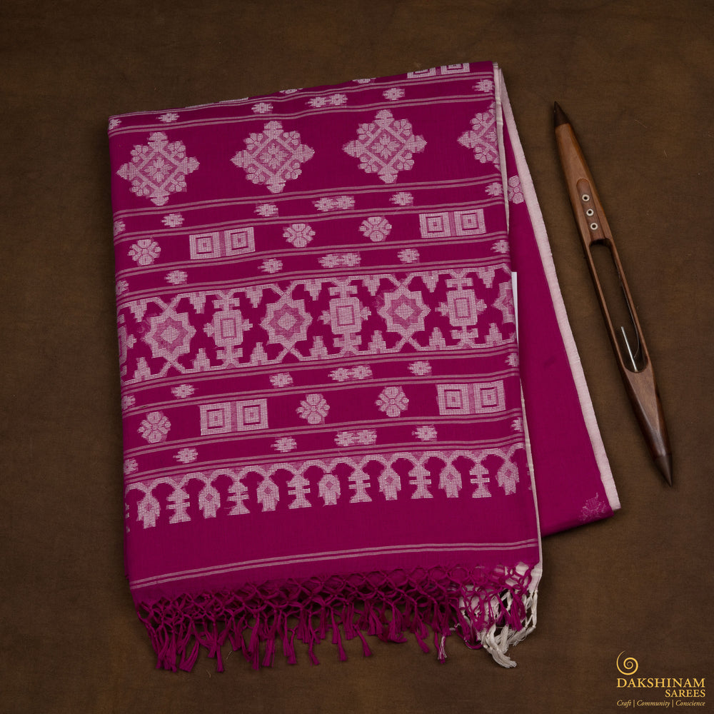 Folded Handwoven Bengal Cotton Saree