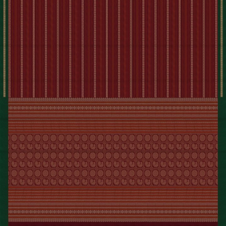 Pallu of Handwoven Kanjivaram Cotton Saree