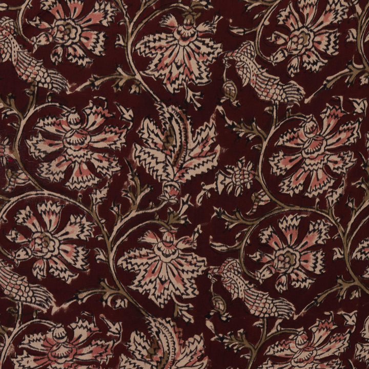 Body design of Handwoven Maroon with multi-colour Modal Silk Saree