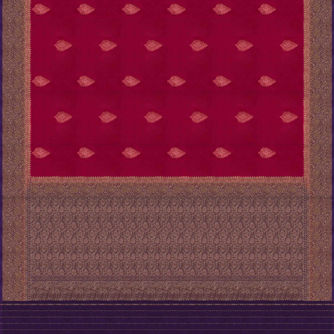 Pallu of Handwoven Banarasi organza silk Saree