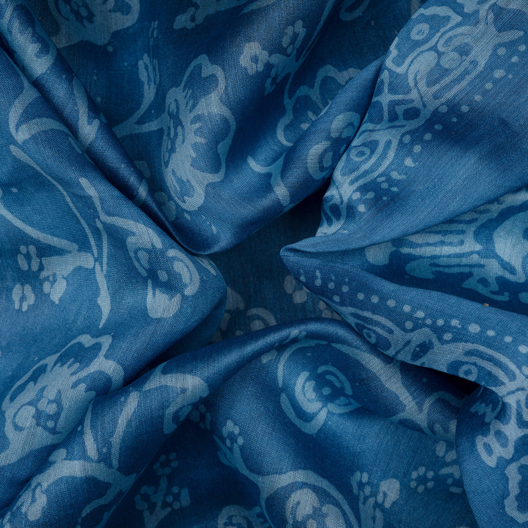 Closeup of Handwoven Lavendar Chanderi Silk Saree