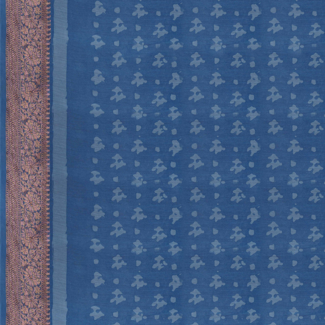 Blouse of Handwoven Lavendar Chanderi Silk Saree
