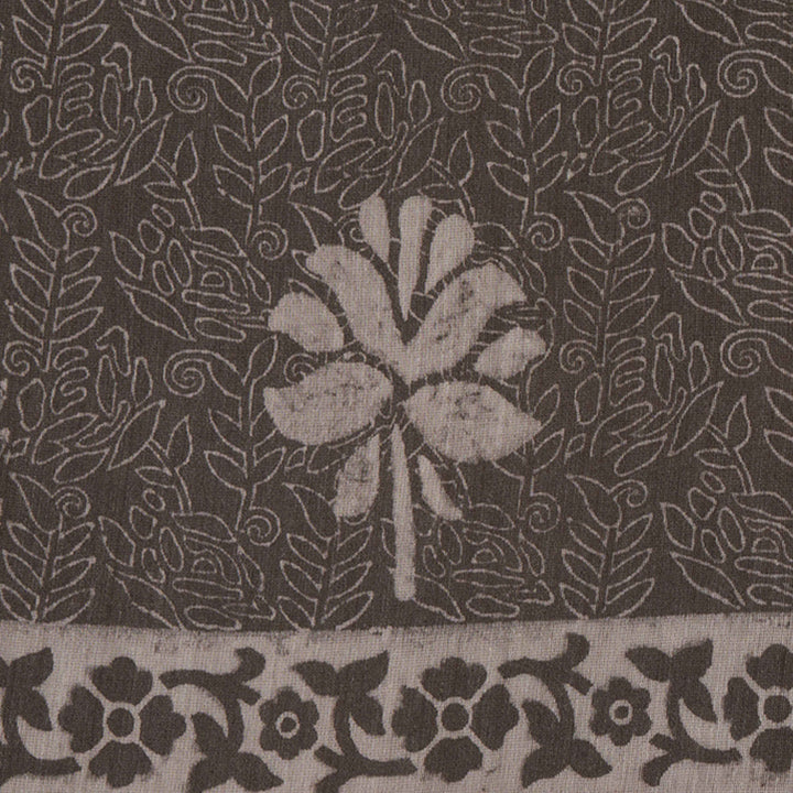 Body design of Handwoven Grey Chanderi Silk Saree