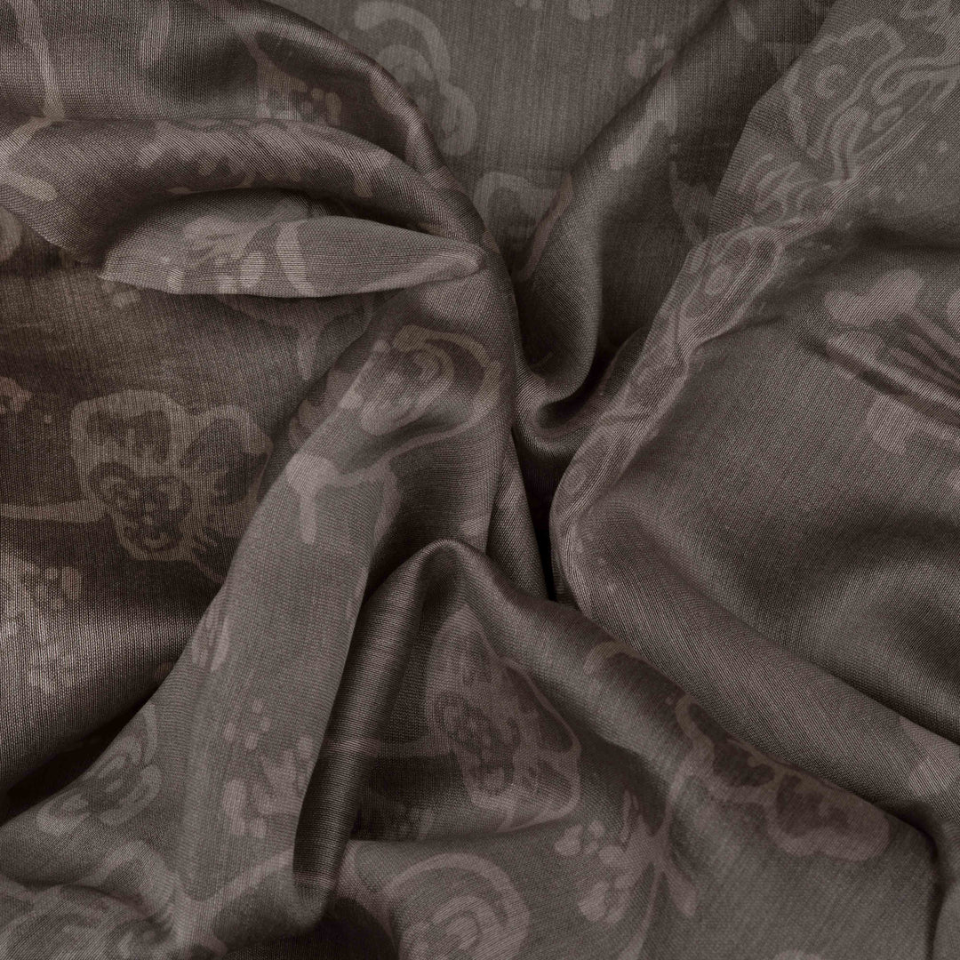 Closeup of Handwoven Green Chanderi Silk Saree 