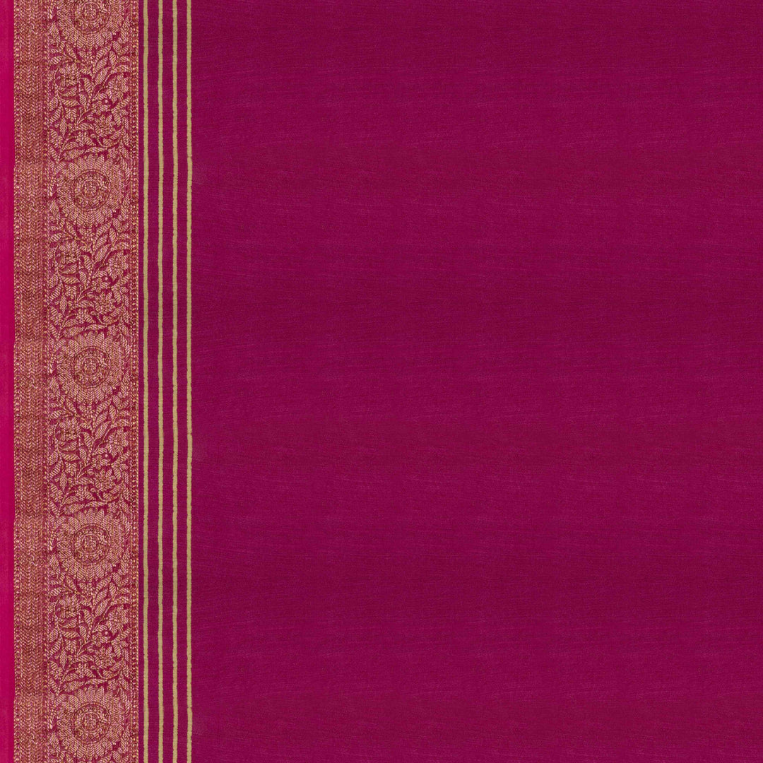 Blouse of Handwoven Pink Chanderi Silk Saree