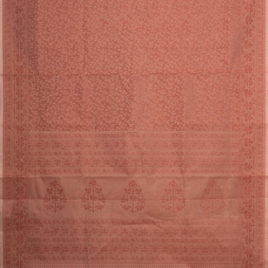 Handwoven Peach South Cotton Saree - 2932T014592DSC